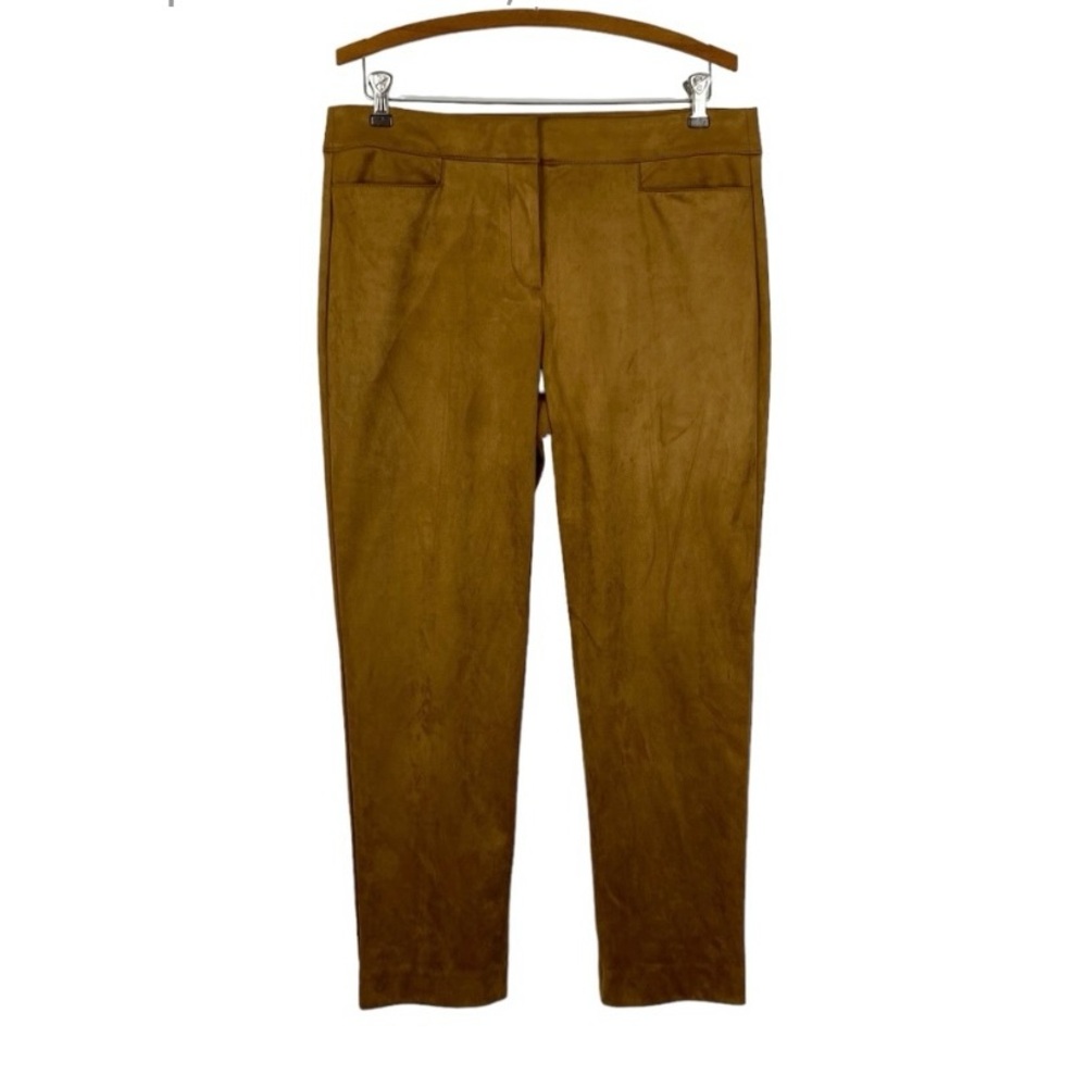 Loft Faux Suede Slim Leg Pant Sz. 8 Brown